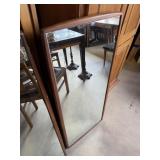 QTY 1 MID CENTURY TEAK MIRROR