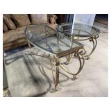 QUALITY MATCHED  GLASS TOP ENTRY & FOYER TABLE