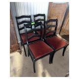 4PC MATCHED VINTAGE DINING CHAIRS NOTE