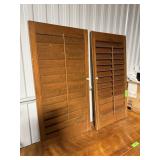 PAIR OF WOOD SHUTTERS