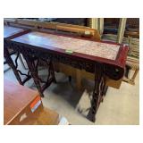 CHINESE MARBLE TOP CONSOLE / HALL TABLE
