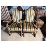 6PC UPHOLSTERED ARM CHAIRS W 2 CAPTAINS