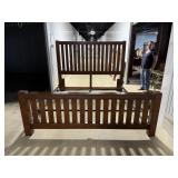 LARGE KING SIZE WOOD SLATTED BED