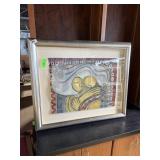 ORIGINAL PAINTING CRAYON ON PAPER LINDA FISHER