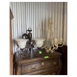 2PC LIGHT FIXTURES CHANDELIERS