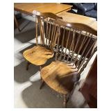 PAIR OF WINDSOR BACK DINING CHAIRS