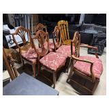 5 PC VINTAGE SHIELD BACK DINING CHAIRS