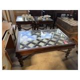 3PC GLASS TOP BETTER COFFEE / END TABLES SET
