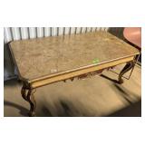 LARGE COFFEE TABLE W PAINTED BASE