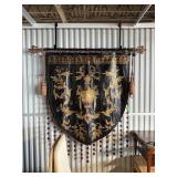 LARGE LEATHER TAPESTRY PANEL