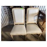 PAIR OF MATCHED WHITE DINING / ACCENT CHAIRS