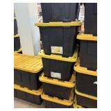 Set of 5 large heavy duty totes with lids