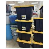 Set of 4 large 40 gallon heavy duty totes