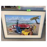 ORIGINAL PAINTING ON BOARD ENDLESS SUMMER NOTE