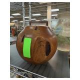 SIGNED TURNED WOOD VASE CURTIS ALSTON TX ARTIST