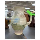 STONEWARE POTTERY PITCHER JESS LORD TX ARITST