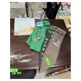 LOT OF GIRL SCOUT UNIFORMS SASHES / VEST