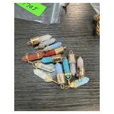 LOT OF OBELISK STONE PENDANTS