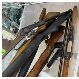 BIN OF RIFLE STOCKS BB GUNS