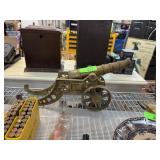 LARGE VERY HEAVY BRASS CANNON