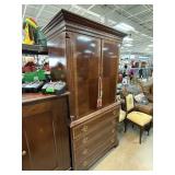 HICKORY & WHITE 2 TONE CHIPPENDALE STYLE ARMOIRE