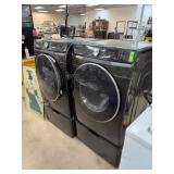 SAMSUNG FRONT LOAD CLOTHES WASHER & DRYER W PED