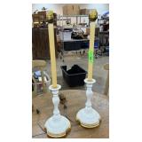 PAIR QUALITY PORCELAIN LAMPS