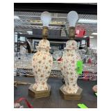 PAIR OF VINTAGE PORCELAIN LAMPS