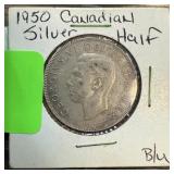 1950 CANADIAN SILVER HALF DOLLAR