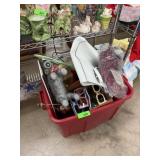 LARGE BIN OF MISC PINK DOG / PENNY BOARD ETC