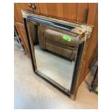BLACK & GOLD WALL MIRROR