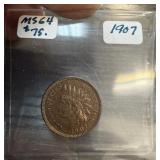 1907 HIGH GRADE INDIAN HEAD PENNY CENT NICE COIN