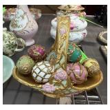 FRANKLIN PORCELAIN BASKET & EGGS