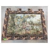 LARGE HANGING ROMANTIC VINTAGE TAPESTRY