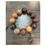 LARGE WOOD BEADS TAO BRACELET