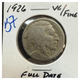 1926 BUFFALO NICKEL FULL DATE