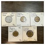 5PC GERMAN COINS