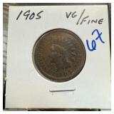 1905 INDIAN HEAD PENNY CENT