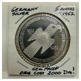 1952 GERMANY PROOF SILVER 5 MARKS CHECK BOOKS!!!!