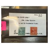 826-7 1938 21C 22C PRESIDENTIAL ISSUE STAMPS