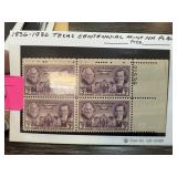 1836-1936 TEXAS CENTENNIAL MINT NH PL# BLOCK STAMP