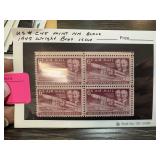 C45 MINT NH BLOCK 1949 WRIGHT BROS ISSUE STAMPS