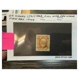 US SIGNED CIVIL WAR ERA USAGE 1ST REV ISSUE STAMP