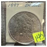 1897 UNC MORGAN SILVER DOLLAR