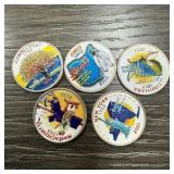 5PC COLORIZED STATE QUARTERS