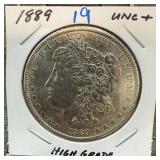 1889 MORGAN SILVER DOLLAR HIGH GRADE