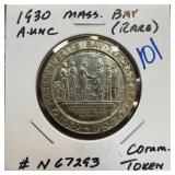 1930 MASSACHUSETTS BAY COMMEM TOKEN RARE