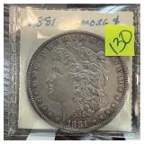 1881 MORGAN SILVER DOLLAR