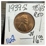 1929-S WHEAT PENNY CENT RED HIGH GRADE