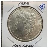 1889 MORGAN SILVER DOLLAR HIGH GRADE